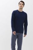 Mey Tweedelige Pyjama Portimo Heren 34019 664 Neptune Gestreept Katoen Lange Mouw Maat 54