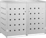 Abri conteneur double en acier inoxydable 240 L
