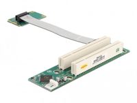 Delock Riser Card Mini PCI Express > 2 x PCI with flexible cable 13 cm left insertion