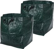 Pro Garden Tuinafvalzak - 2x - opvouwbaar - groen - 75 liter