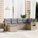 Maison Exclusive - Ensemble de meubles de jardin 6 pièces avec canapé et coussins, beige, en polyrotin