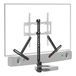 Barkan Universele soundbarhouder & A/V-plank, verstelbare beugel voor montage boven of onder de tv, maten 13-80 inch, past op de meeste soundbars tot 15 pond, antislipklem, zwart