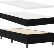 vidaXL Boxspring bed met kussen Zwart 200 x 90 cm Fluweel