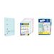 Oxford, Ordner Live & Go A4+, 4 ringen, polyfoam-kunststof, inclusief navulling met 5 strepen geruit, 5 x 5 en kunststof register, pastelblauw
