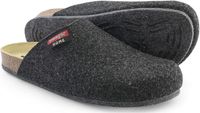 Merkloos Vilten clogs met ABS-zool, kurken voetbed en antislip, uni maten 36 t/m 48