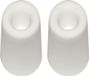 QlinQ Tampon de porte - 2x - butée de porte - blanc - caoutchouc - 75 x 40 mm - fixation à vis