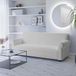 Italian Bed Linen DAHLIA Elastische bankovertrek, polyester, lichtgrijs, 3-zits