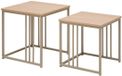 5five Simply Smart Lot de 2 tables gigognes Duna carrées 40/45cm beige
