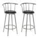 VidaXL Barstoelen 2 st kunstleer zwart