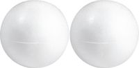 Merkloos Piepschuim hobby vorm - 2x - bol - 40 cm - DIY knutsel figuren - halve schalen