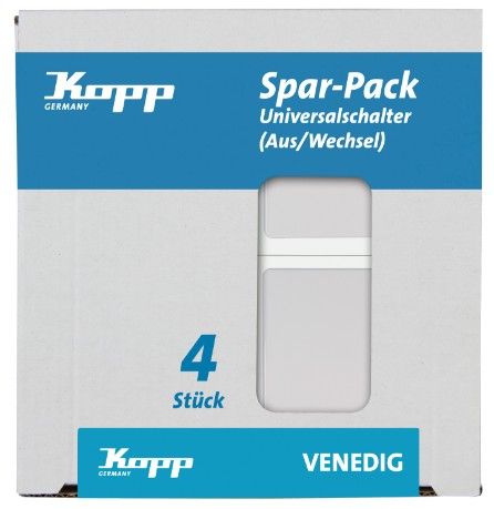 Kopp 602629056 Lichtschakelaar - Wit - Knoppen - 4 stuks