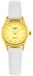 Casio Dameshorloge LTP-1094Q Serie - Gouden Wijzerplaat - Witte Lederen Band