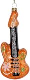 Kersten Ornament kerstbal Retro Gitaar Glas Oranje 14.9 cm HD Collection