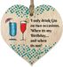 I Only Drink Gin Hangend houten hartbord, kerstplaquette, gin-cadeauset