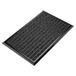WEST&EAST Deurmat voor buiten, deurmat voor buiten met zilveren aluminium rand en polypropyleen coating, regenbestendige buitenmat, deurmat (zwart, 50 x 80 cm)