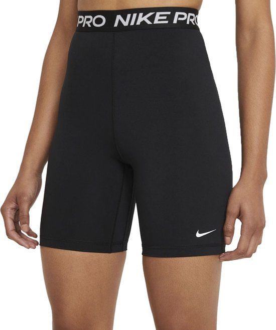 Nike Pro 365 7In Hi Rise Sportbroek Dames - Zwart/Wit - Maat XS