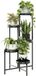 Unyqoos® Moderne metalen plantenstandaard, 5-laags – zwart, roestbestendig en stabiel, ruimtebesparend voor binnen en buiten, voor een stijlvolle presentatie van planten