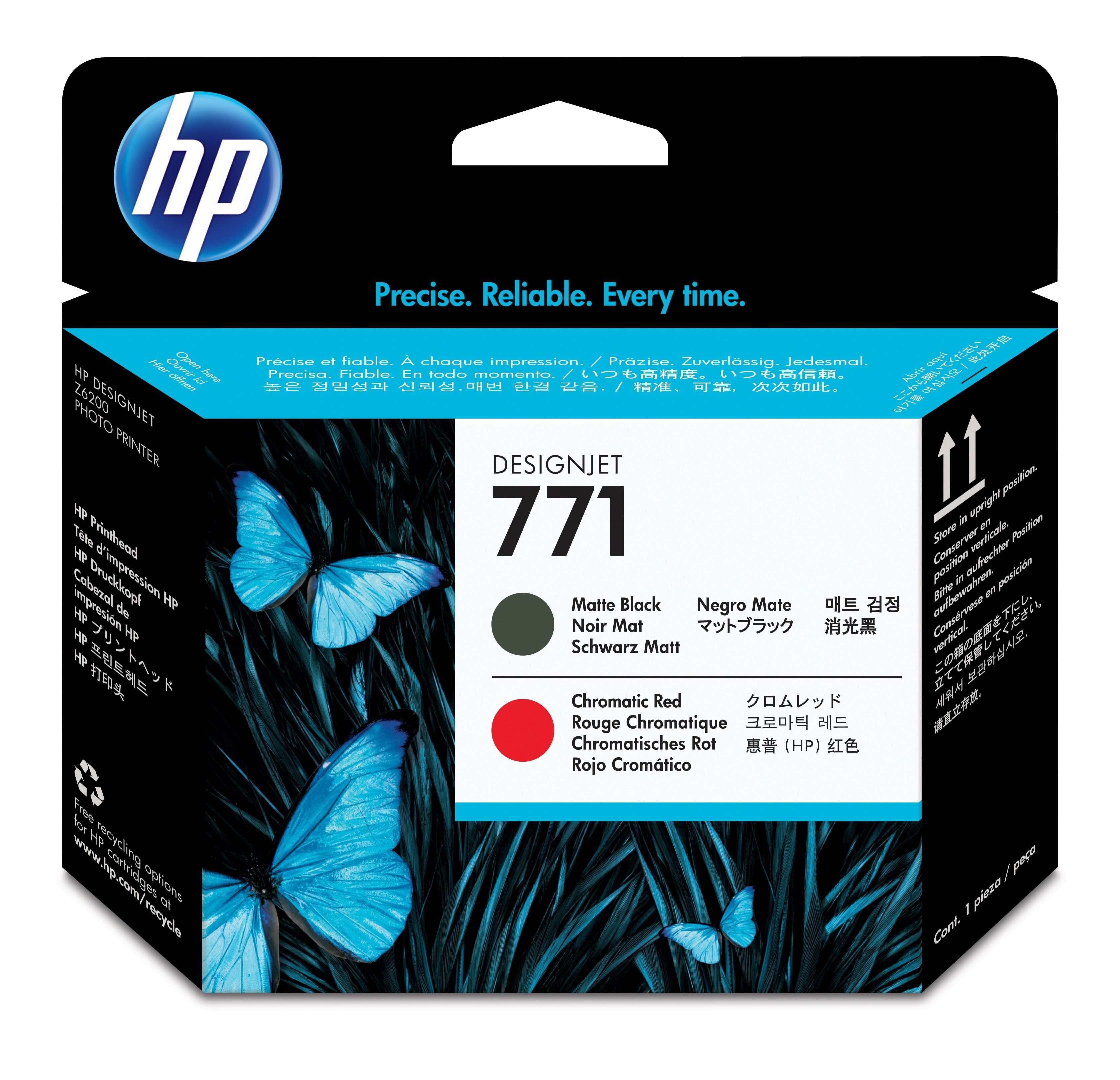 HP 771 Matte Black/Chromatic Red Designjet Printhead - CE017A