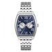 Guess Gabriel herenhorloge, zilverkleurig, 38 mm, blauwe wijzerplaat, datumweergave