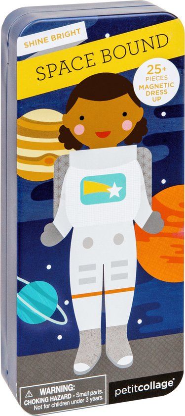 Petit Collage Magneetbox Dressup - In de Ruimte