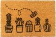 Merkloos Relaxdays Deurmat kokos - planten - 60x40 cm - antislip