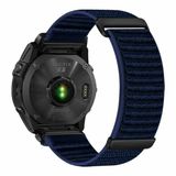 By Qubix - Nylon Sport Loop bandje - Donkerblauw - 20mm Quickfit - Geschikt voor Garmin Fenix 7s/6s/5s / Instinct 2s / Epix Pro Gen 2 (42mm)