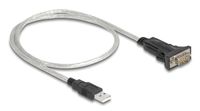 Delock 64267 Câble série Noir, Transparent 0,5 m USB Type-A DB-9