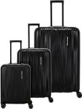 Travelite Barbara Novelty 4 wielen Kofferset 3-delig met uitbreidingsplooi - Harde bagage - TSA slot - black