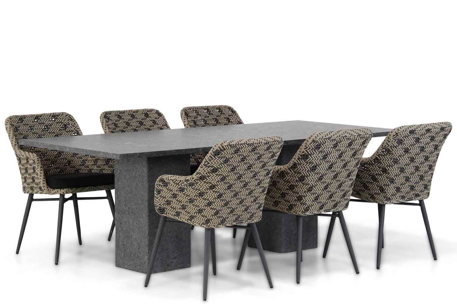 Lifestyle Garden Furniture Crossway/Graniet 220 cm dining tuinset 7-delig