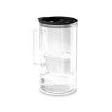Wessper Waterfilterkan Glazen met LED-indicatorr, 2 liter, met filterpatronen - Zwart
