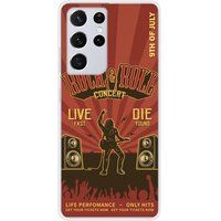 Samsung Galaxy S21 Ultra Rock and roll bedrukt siliconen hoesje