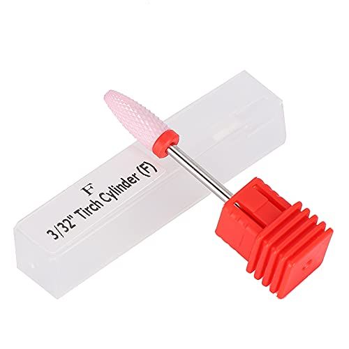 Sonew Keramische Nagelboor, Cilindervorm Slijpkop Nagelboor voor Nagelpolijsten Manicuregereedschap Fijne Manicure-boorbeitels (5 Soorten)(21ST)