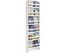 Merkloos Boekenkast - 55x200x10 cm - Wit - Met Planken