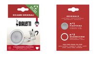 Bialetti Coffee Filter for Moka Express, Fiammetta, Break, Happy Dama, Moka Timer, Rainbow - Metallic, White