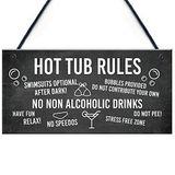 RED OCEAN Grappige Hot Tub Regels Teken Perfect Hot Tub Accessoires Tuin Teken Thuis Gift