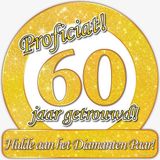 Paper dreams Huldebord Deurbord 60 Jaar Getrouwd 50cm