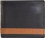 FOSSIL Leren Portemonnee Quinn Coin Pocket Bifold Black Zwart