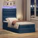 Maison Exclusive - Lit plateforme avec matelas & LED bleu, 100x200 cm, tissu