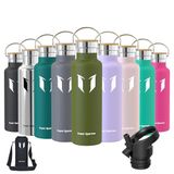 Sparrow Geïsoleerde Waterfles - Drinkfles met Rietje - Thermosfles 2 doppen | 500/750ml/1L, Kind Vacuüm Stalen Waterfles, Lekvrij, Vaatwasserbestendig, Koudhoudend & Warmhoudend, BPA-vrij, TwistTrail