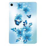 Samsung Étui Samsung Galaxy Tab A9+ en TPU Élégant Ultra Fin - Papillon Bleu