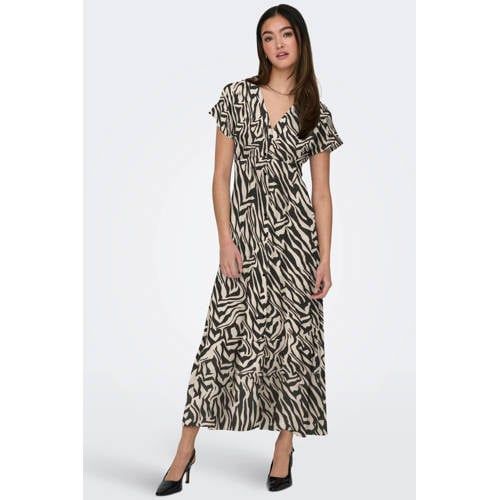 ONLY - ONLNOVA LIFE VIS MOLLIE LONG DRESS WVN - Zwart - Maat M