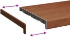 vidaXL - Raamdorpel - Bruin - hout - 140 x 30 x 4,5 cm - PVC