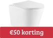 QeramiQ Dely cuvette suspendue – sans bride – profondeur 51,7 cm – avec abattant softclose intelligent – blanc mat