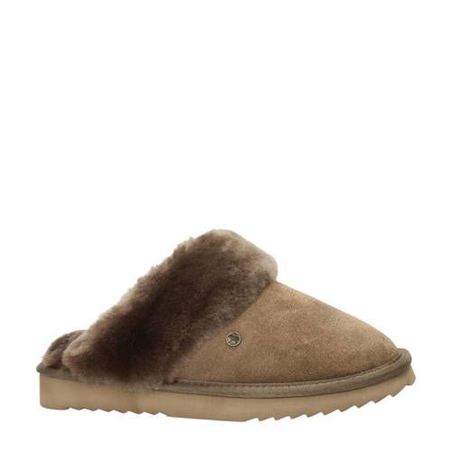 Warmbat Australia Suède Pantoffels Taupe