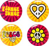 Boland - Set 4 buttons Hippie