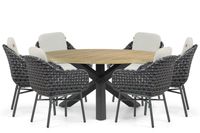 Santika Furniture Santika Yovan/Rockville 160 cm dining tuinset 7-delig