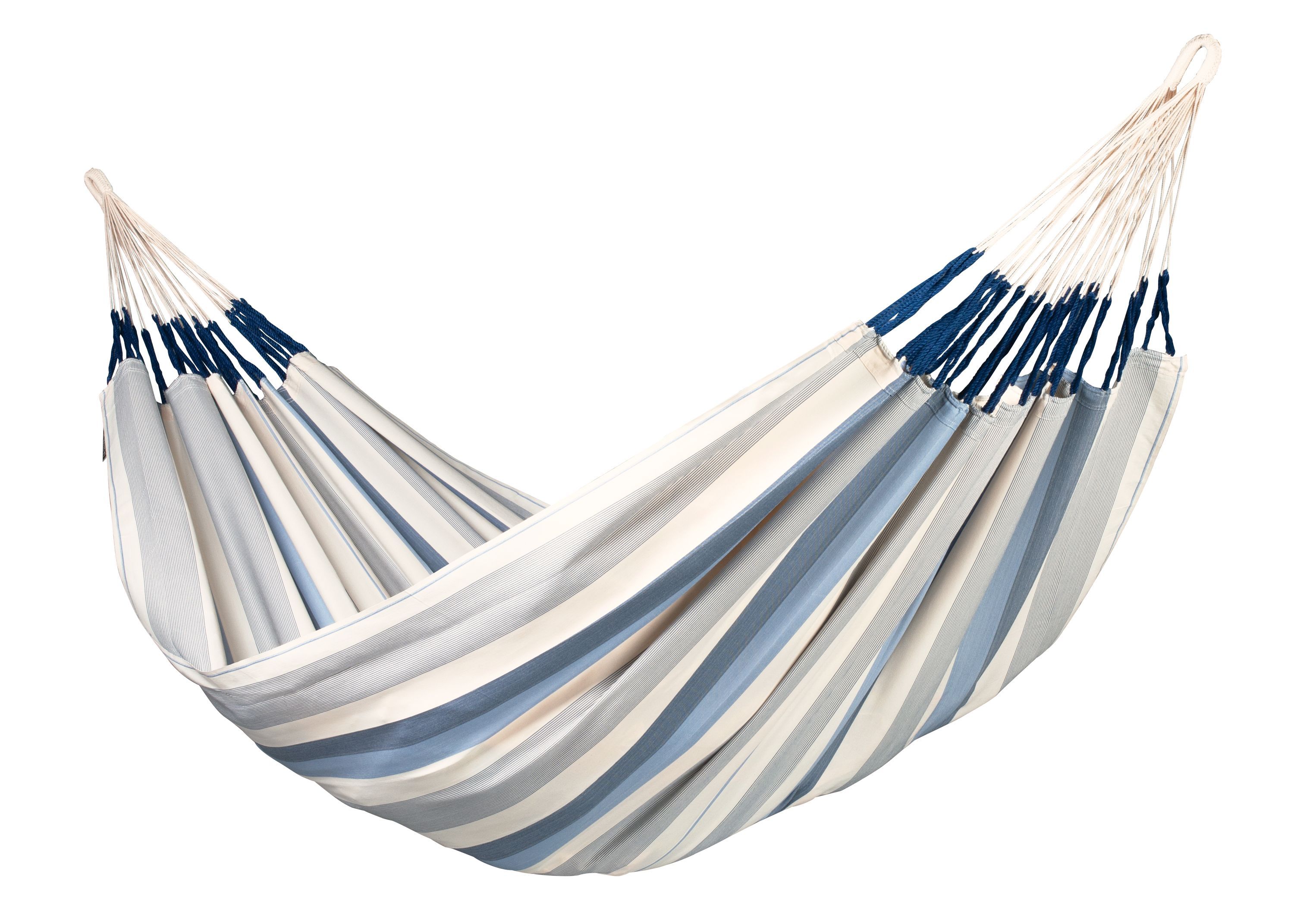 La Siesta Brisa Hangmat - Wit/Blauw/Grijs - 259 x 180 cm - 200 kg - Polypropyleen