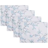 Laura Ashley Kurk Placemats 40,6 x 30,5 cm, Set van 4, Oosterse Bloem