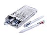 Pentel iZee BXC470-W balpen, 4 kleuren, lage viscositeit, zwart, rood, blauw, groen, 1 mm, brede schacht, wit, 12 stuks