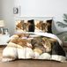 TRANKIELO® - Couvre-lit 200×200 cm - Microfibre - Chat imprimé en 3D - Inclus 2 taies d'oreiller 65×65 cm